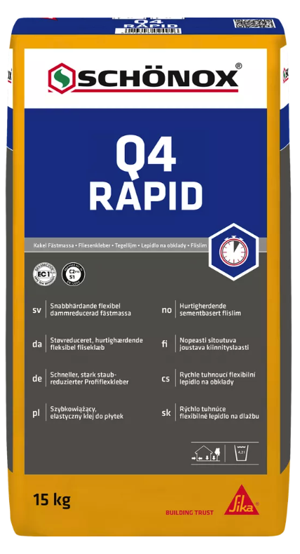 Schönox Q4 Rapid - flexibele poedertegellijm - 15 kg