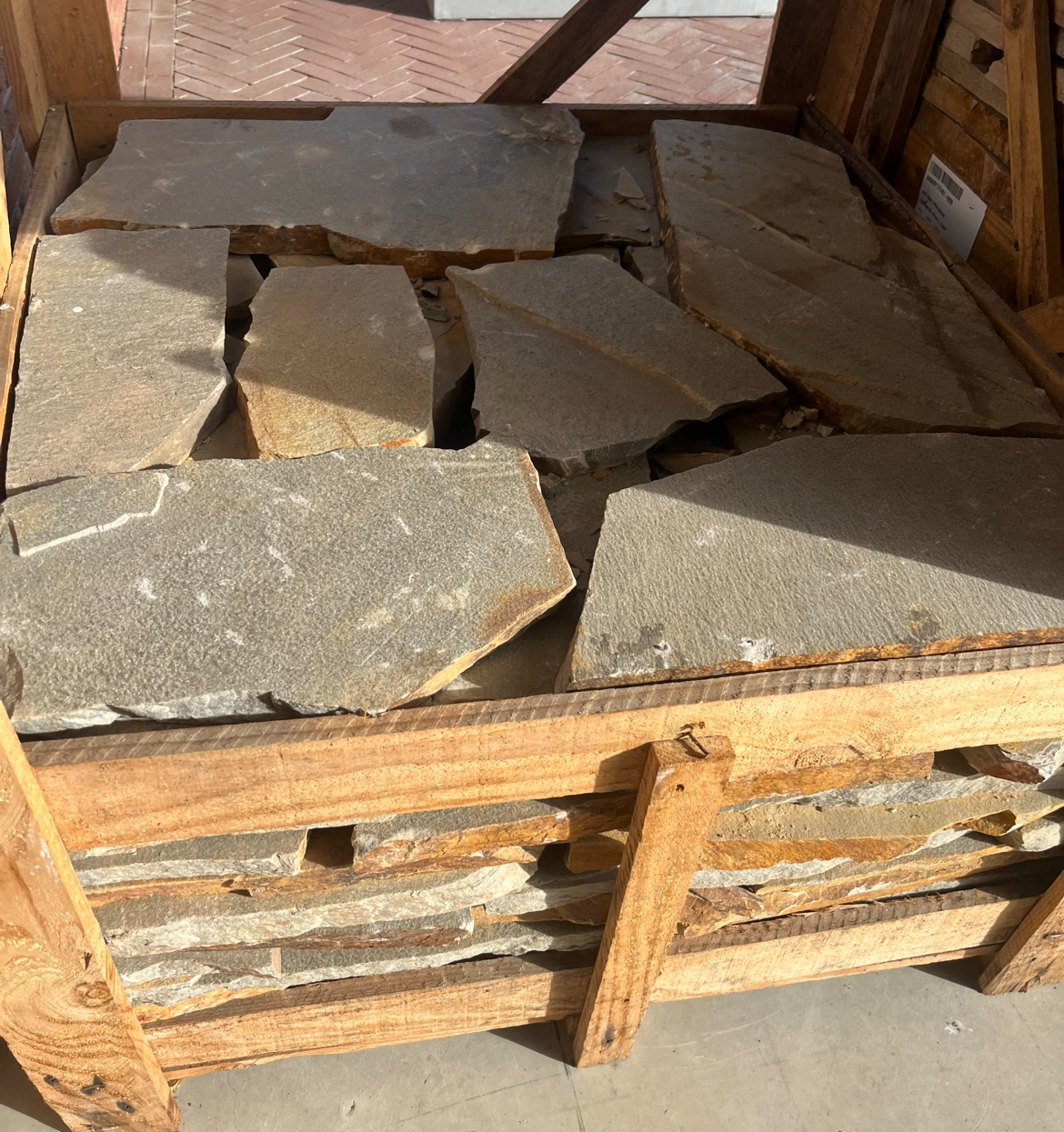 Flagstones - Brasil Green - 25-40mm - 1M2