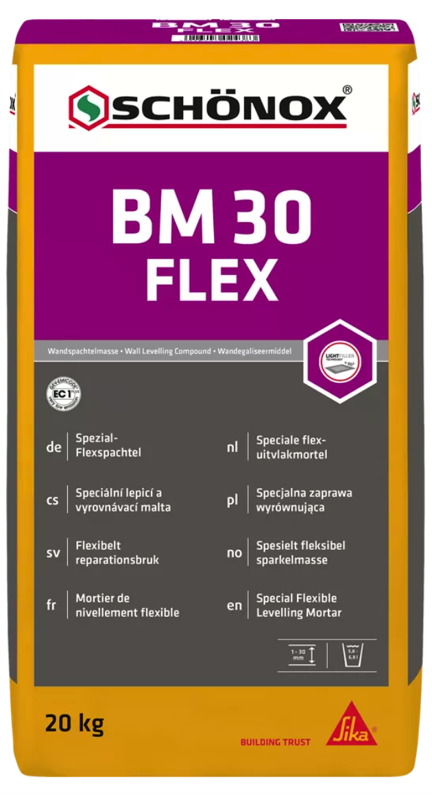 Schönox BM30 flex - uitvlakmortel - 20 kg