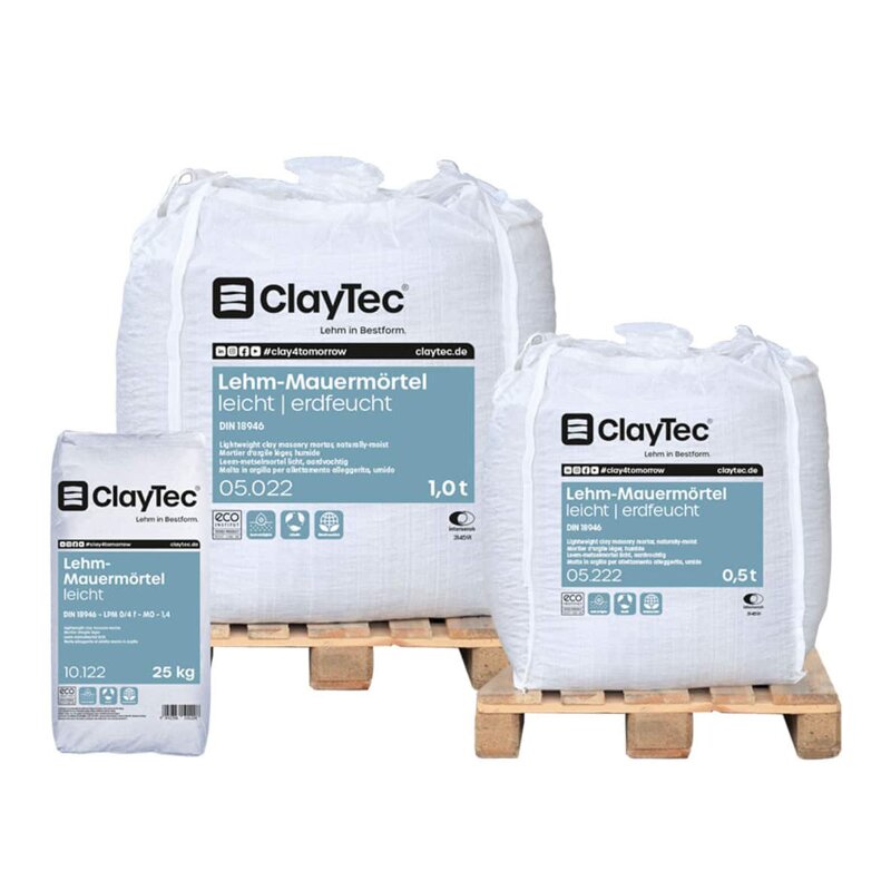 Claytec - Leem Metselmortel - Licht
