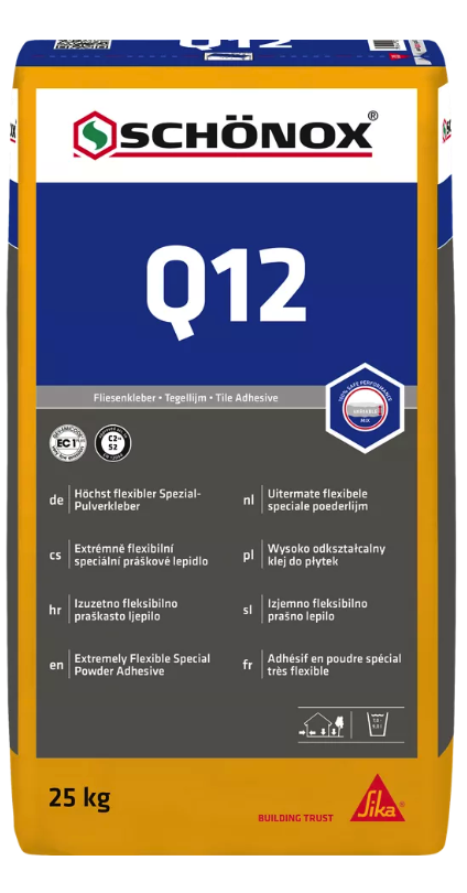 Schönox Q12 - speciale tegel poederlijm - 25 kg Schönox Q12 - speciale tegel poederlijm - 25 kg