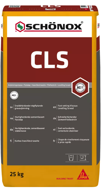 Schönox CLS - snelhardende cementaire vloeivloer - 25 kg Schönox CLS - snelhardende cementaire vloeivloer - 25 kg