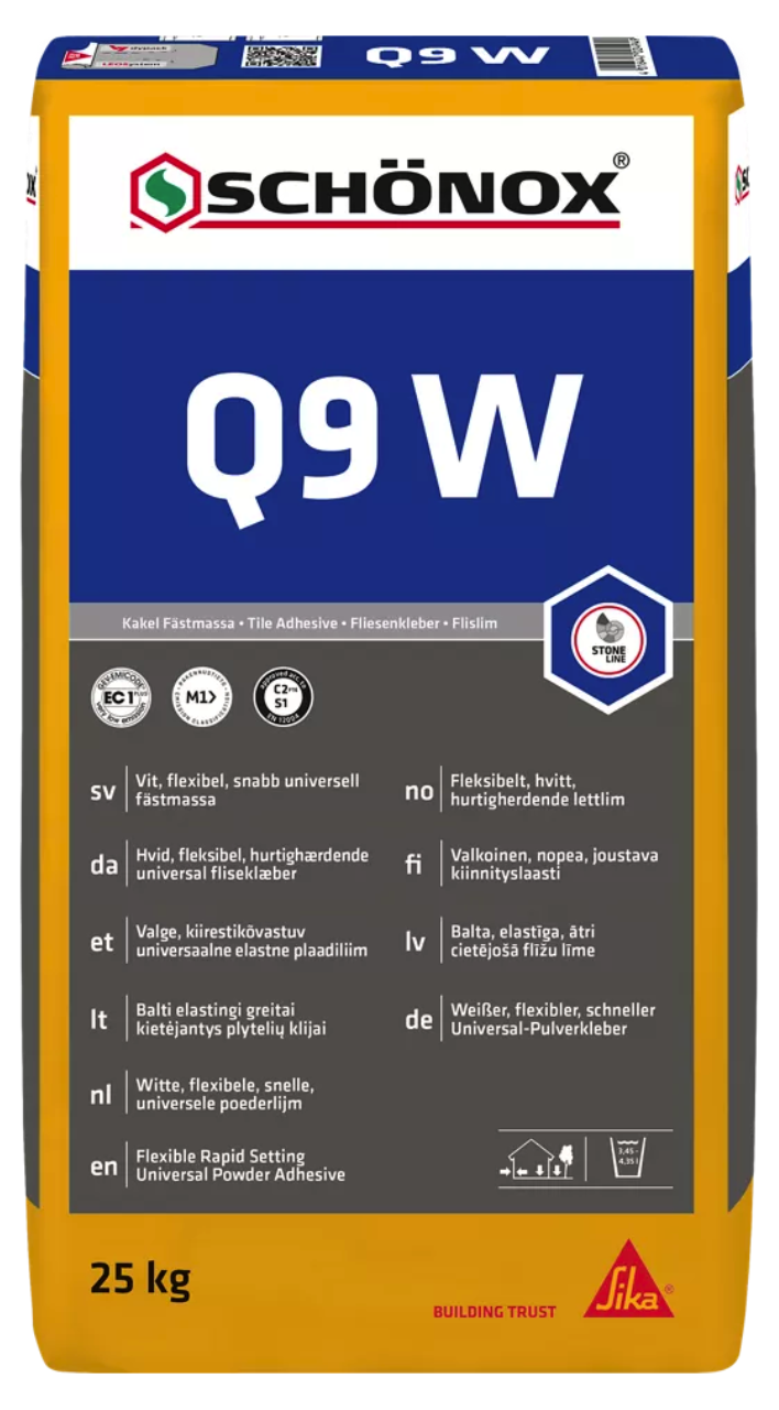 Schönox Q9W - tegellijm - 25 kg
