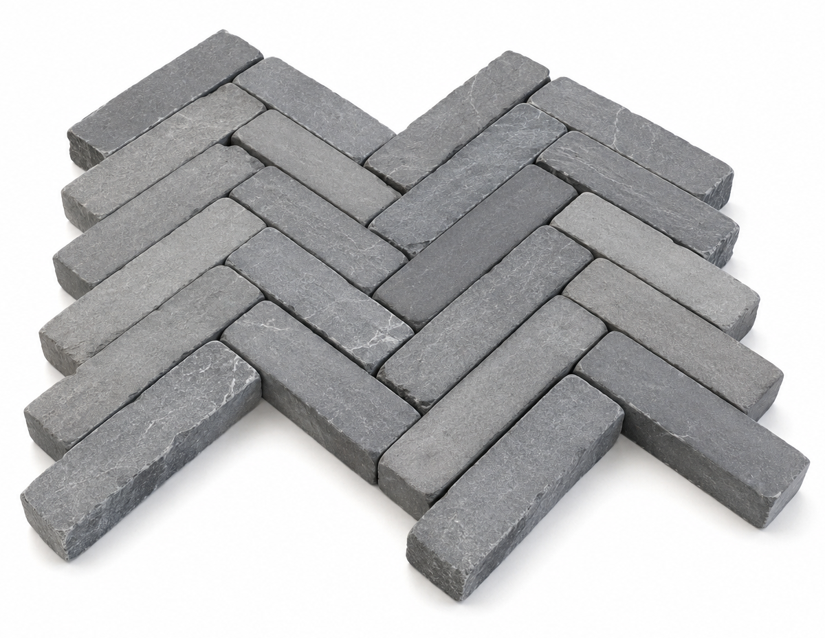 Vietnamese Blauwsteen - Klinker Waalformaat - 20x5x5 - 1M2