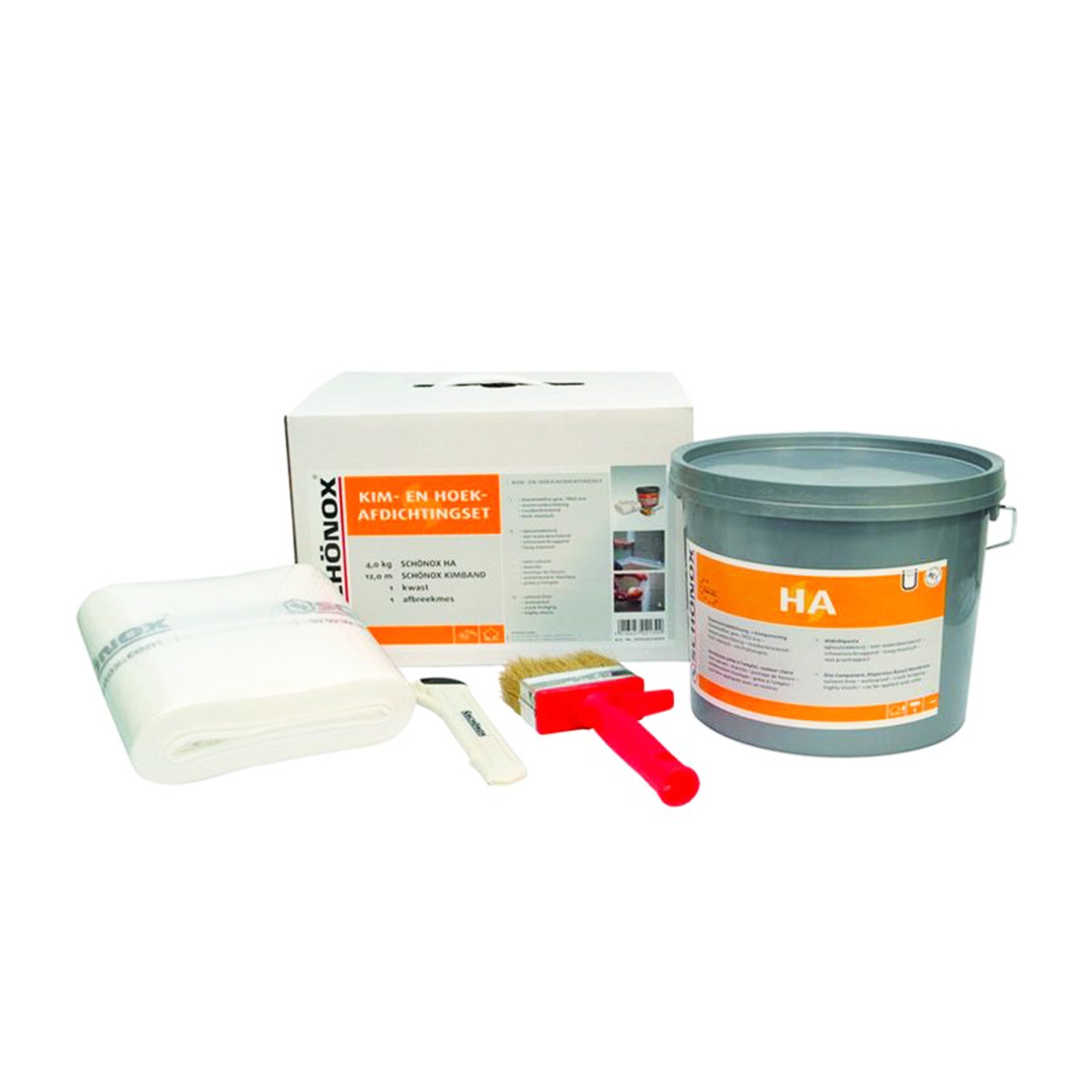 Schönox kim- en hoekafdichtingsset - 4 kg/12 MTR