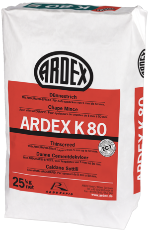 Ardex K80 - vloeregalisatie - dunne cementdekvloer - 25 kg
