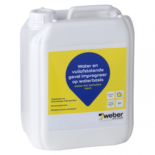 Weberklin hamoline aqua - gevel impregneer op waterbasis - 5 L