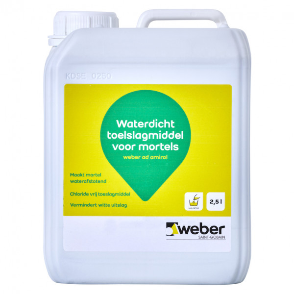 Weber.ad amirol - Waterdichtvloeistof can 2,5 ltr .