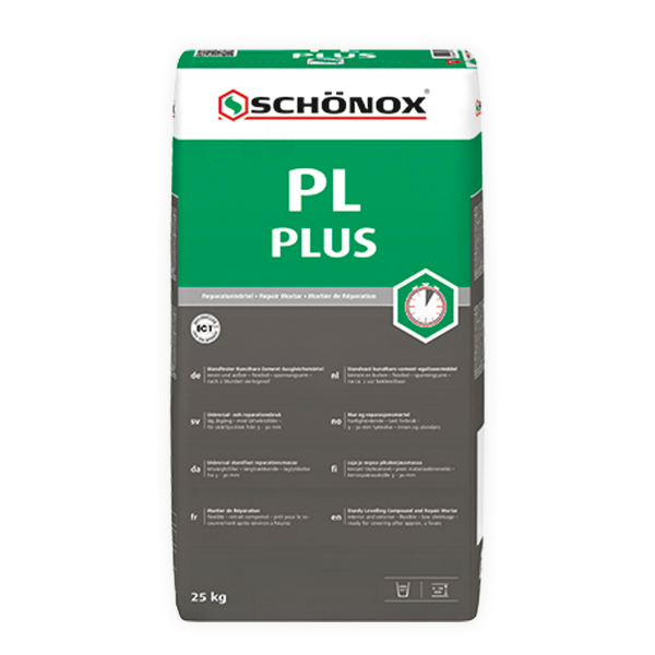 Schönox PL Plus - reparatie en egalisatiemortel - 25 kg