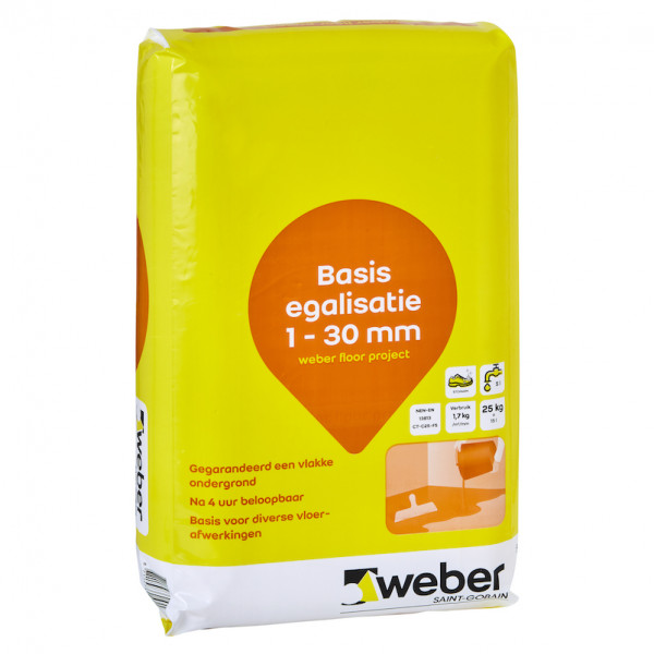 Weberfloor - project - basis egalisatie - 25 kg